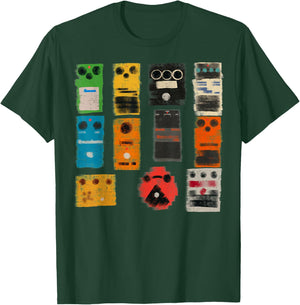 Guitar Effect Pedals Impressionist Painting Music T-Shirt - T-Shirt | Forest