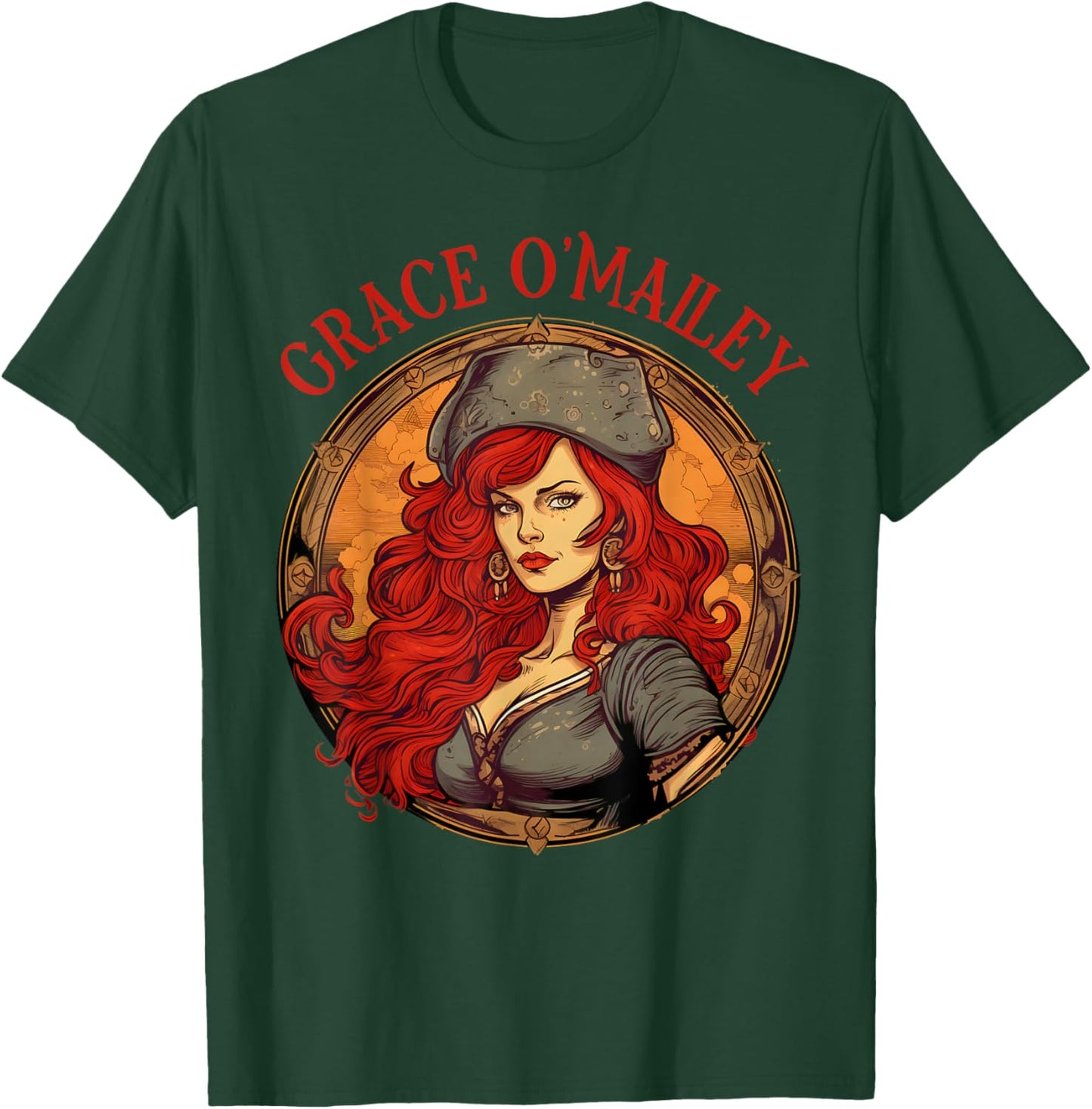 Grace O'Malley Irish Heritages Fearless Irish Pirate Queens T-Shirt - T-Shirt | Forest
