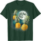 Three Pineapple Moon | Funny Tropical Fruit Cursed Meme T-Shirt - T-Shirt | Forest