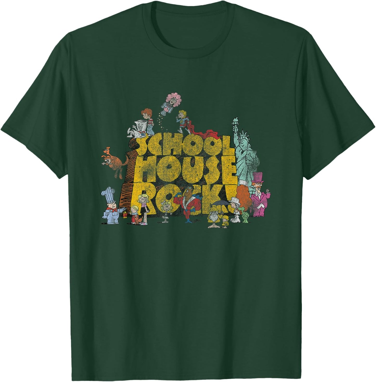 Schoolhouse Rock Classic Cartoon Show Logo Vintage Cartoon T-Shirt - T-Shirt | Forest