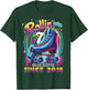 Birthday Roller Skating 7th Girls Rollin into 7 Skate Party T-Shirt - T-Shirt | Forest
