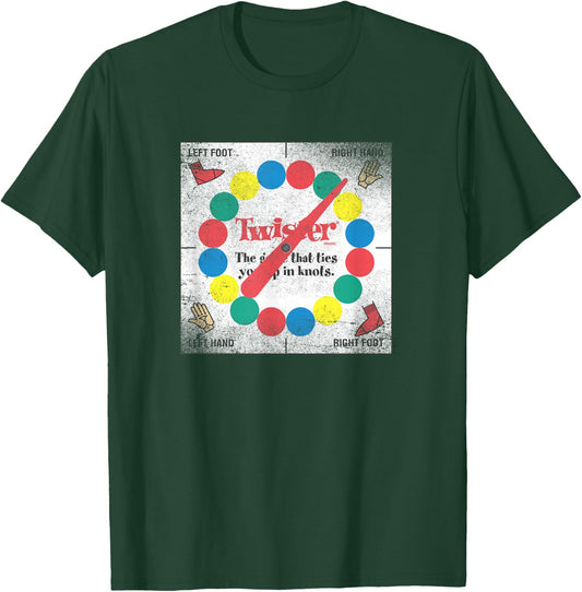 Twister Distressed Classic Game Board T-Shirt - T-Shirt | Forest