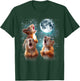 3 Squirrel Moon Howling Squirrel Head Funny Women T-Shirt - T-Shirt | Forest