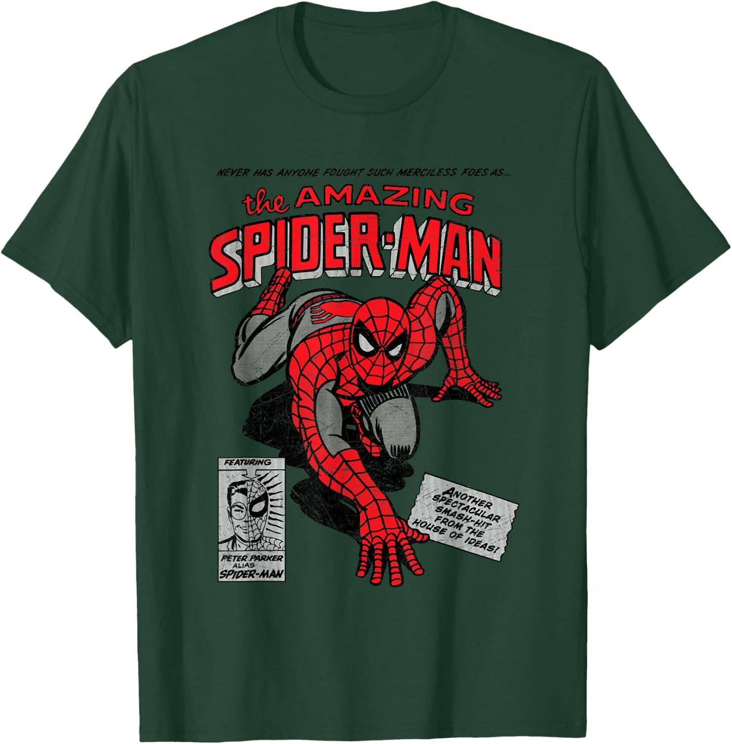 Marvel Spider-Man Retro Comic T-Shirt - T-Shirt | Forest