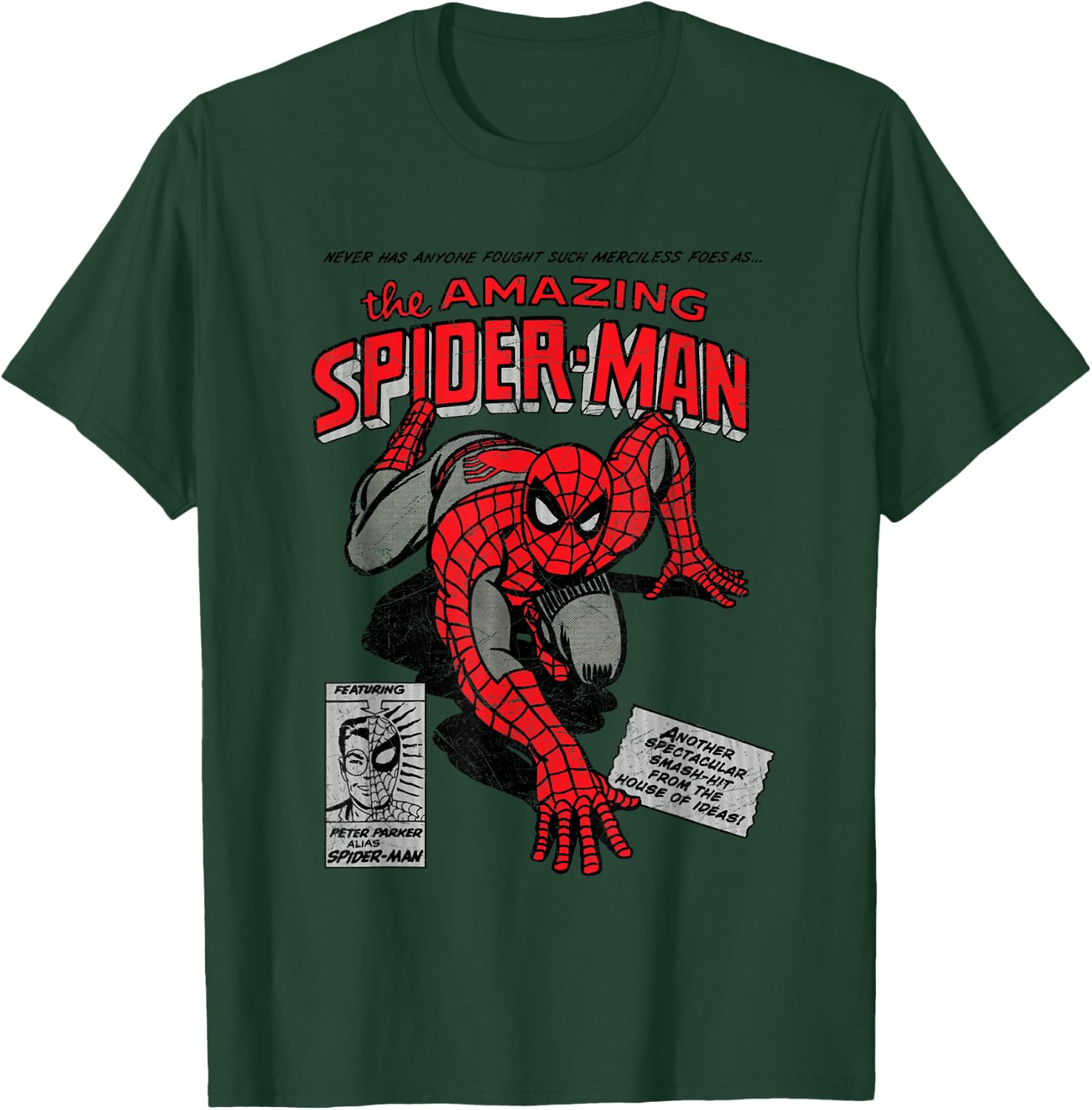 Marvel Spider-Man Retro Comic T-Shirt - T-Shirt | Forest