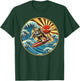 English Bulldog Dog Surfing Surfer T-Shirt - T-Shirt | Forest