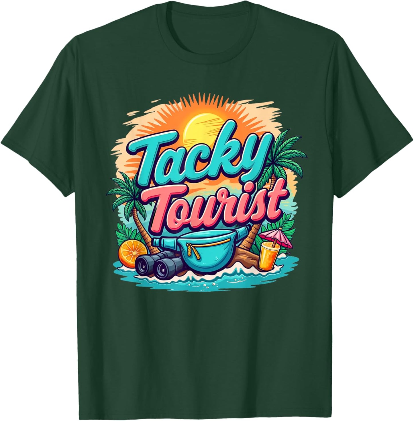 Vacay Wacky Tourist Outfit - Tacky Costume Idea T-Shirt - T-Shirt | Forest