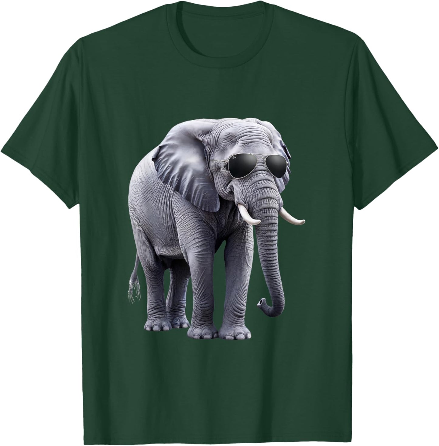 Cooler Elefant mit Sonnenbrille – Lustiges Design T-Shirt - T-Shirt | Forest