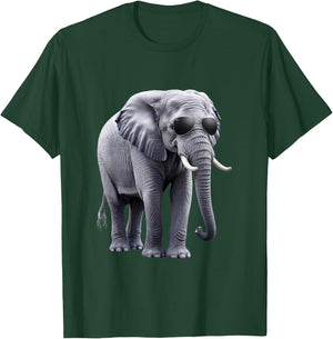 Cooler Elefant mit Sonnenbrille – Lustiges Design T-Shirt - T-Shirt | Forest