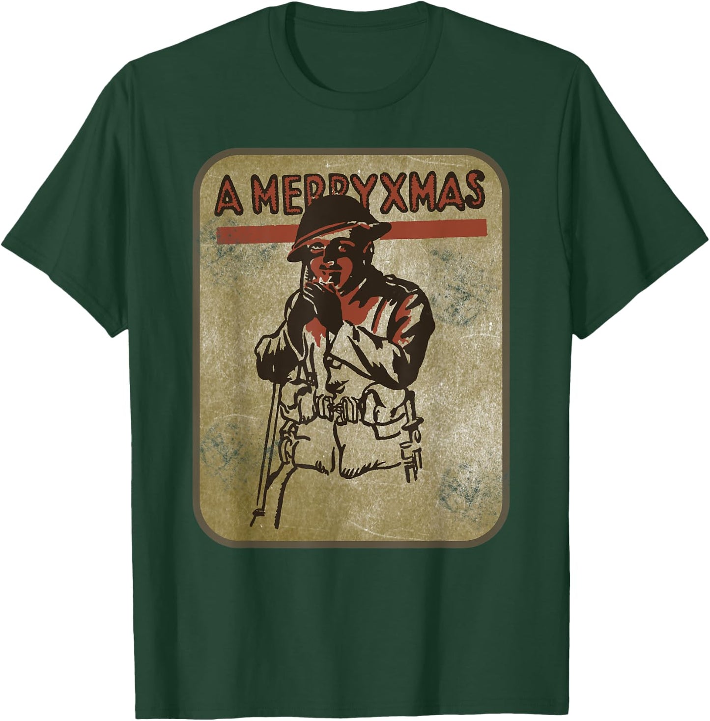 WW1 British Soldier First World War Christmas Xmas Gift T-Shirt - T-Shirt | Forest