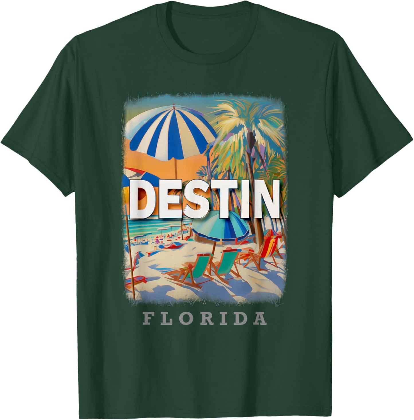 Destin Florida FL Beach Bliss SD821 T-Shirt - T-Shirt | Forest