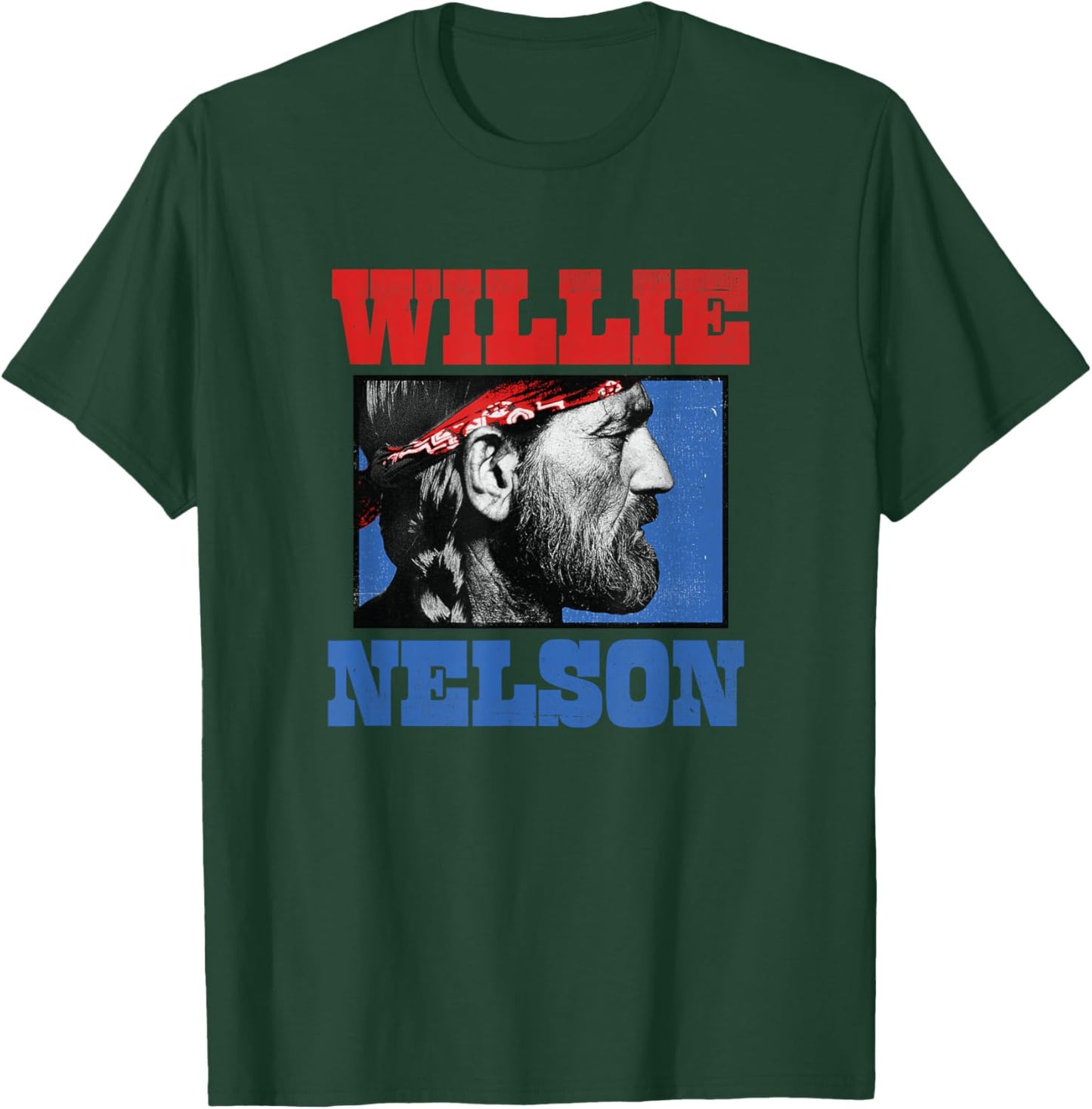 Official Willie Nelson Bandana T-Shirt - T-Shirt | Forest