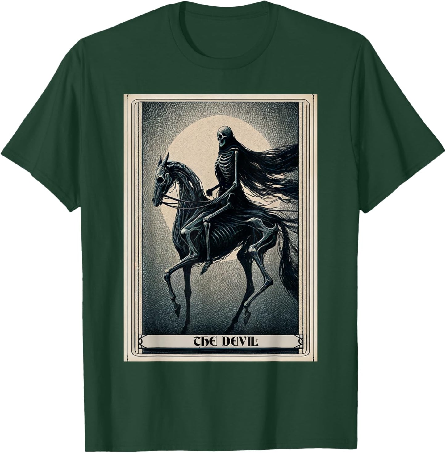 Tarot Card The Devil Death Horse T-Shirt - T-Shirt | Forest