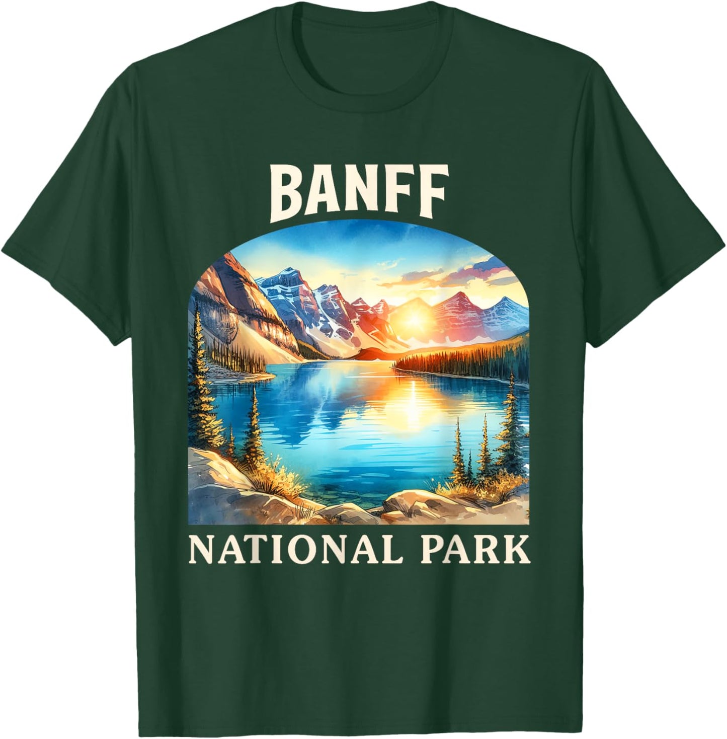 Banff National Park Canada Travel Nature Exploring Trip T-Shirt - T-Shirt | Forest