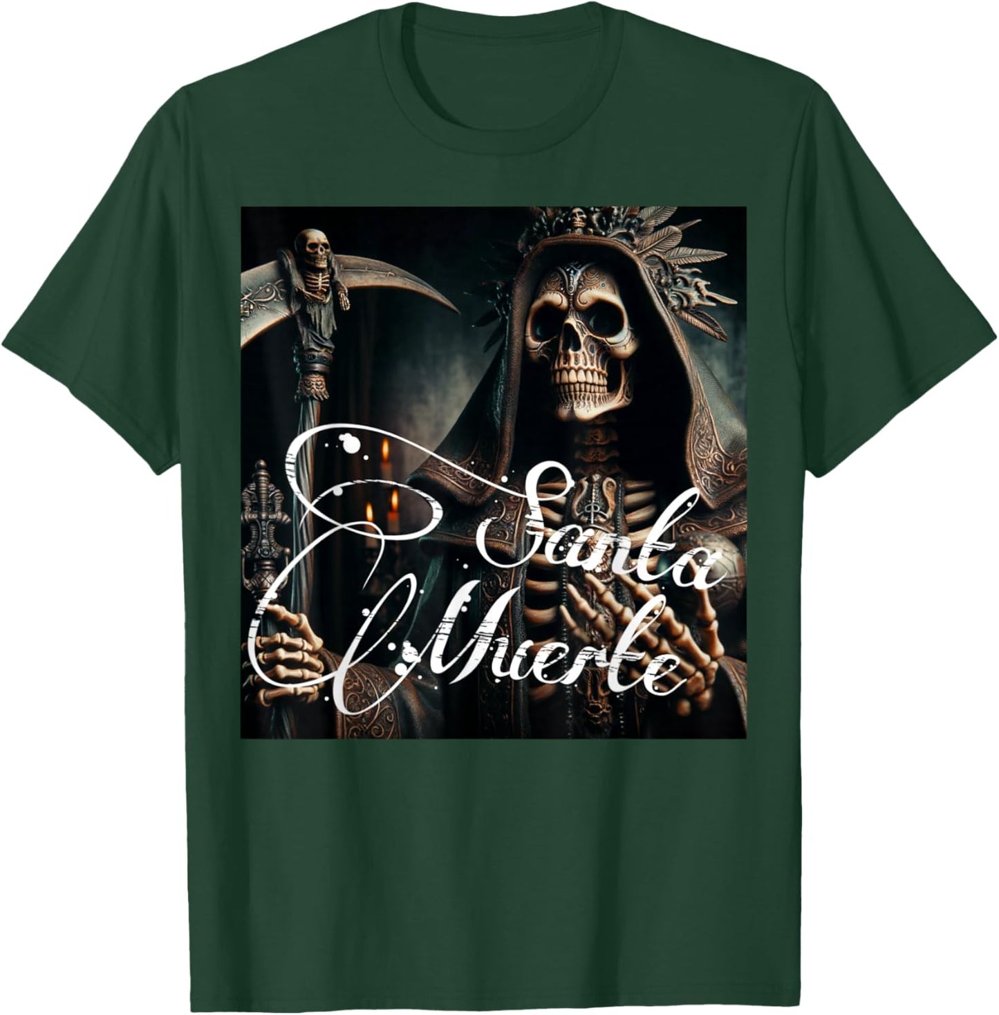 Scary Knight Clothing Santa Muerte T-Shirt - T-Shirt | Forest