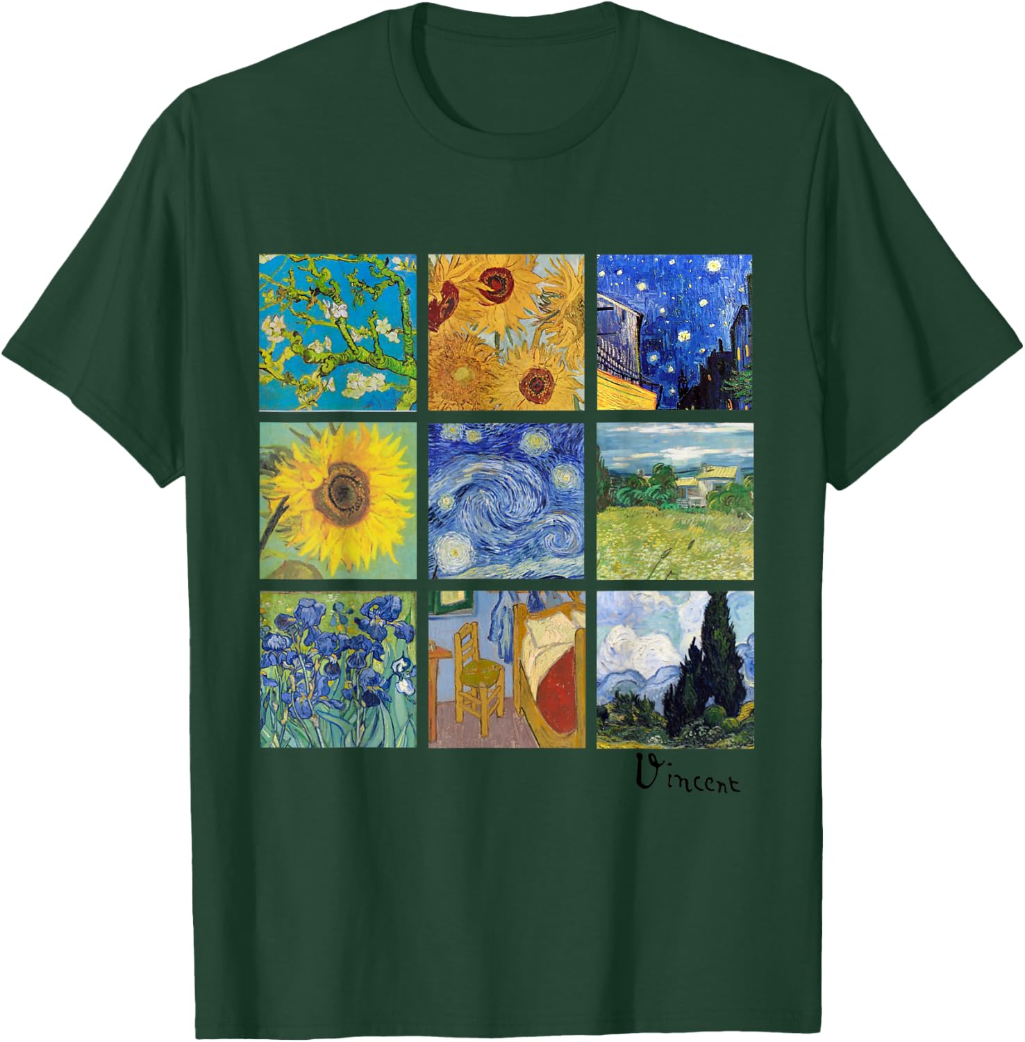 Van Gogh Paintings, Sunflowers, Starry Night T-Shirt - T-Shirt | Forest