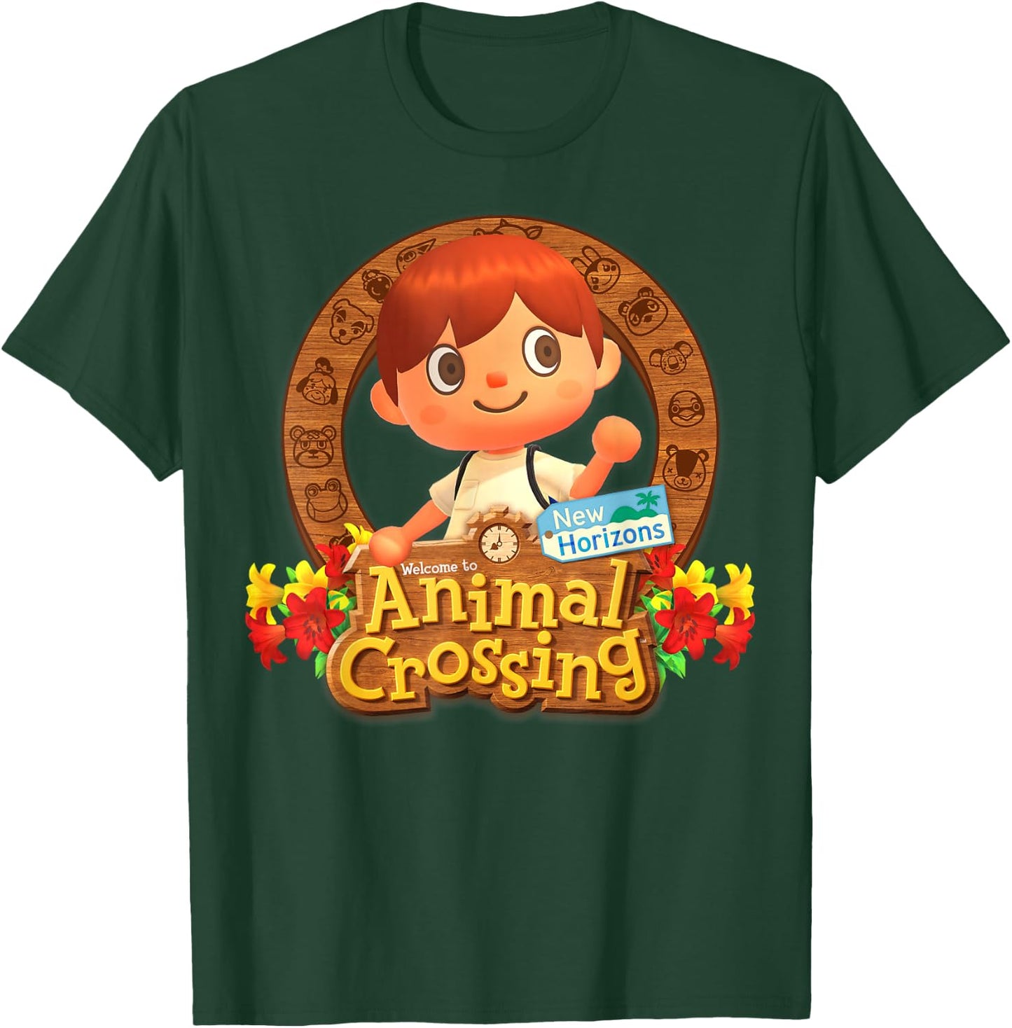 Animal Crossing: New Horizons Fall Leaves Villager Badge T-Shirt - T-Shirt | Forest