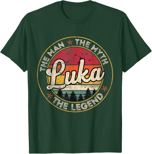 Luka The Man The Myth The Legend Personalized Name T-Shirt - T-Shirt | Forest