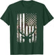 American Flag Camouflage Outdoor Antlers Elk Deer T-Shirt - T-Shirt | Forest