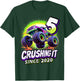 Birthday Monster Truck 5 year Old Boys 5th Party Born 2020 T-Shirt - T-Shirt | Forest