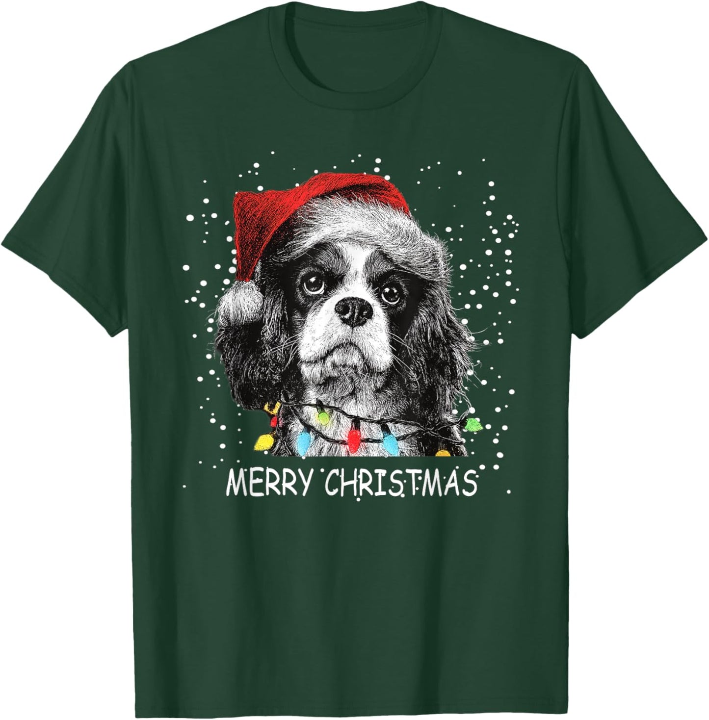 Cavalier King Charles Spaniel Animal Lover Christmas Pyjamas T-Shirt - T-Shirt | Forest