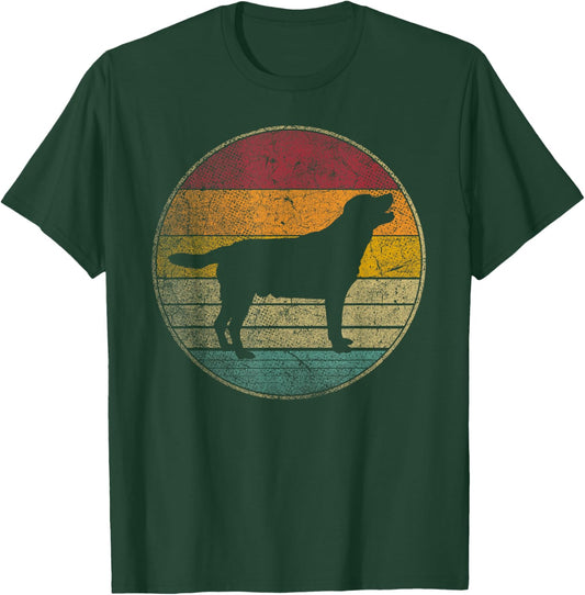 Labrador Retriever Dog Vintage Distressed Retro Silhouette Women Kids T-Shirt - T-Shirt | Forest
