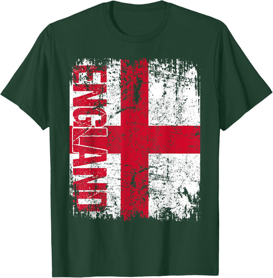 ENGLAND Flag Vintage Distressed ENGLAND T-Shirt - T-Shirt | Forest