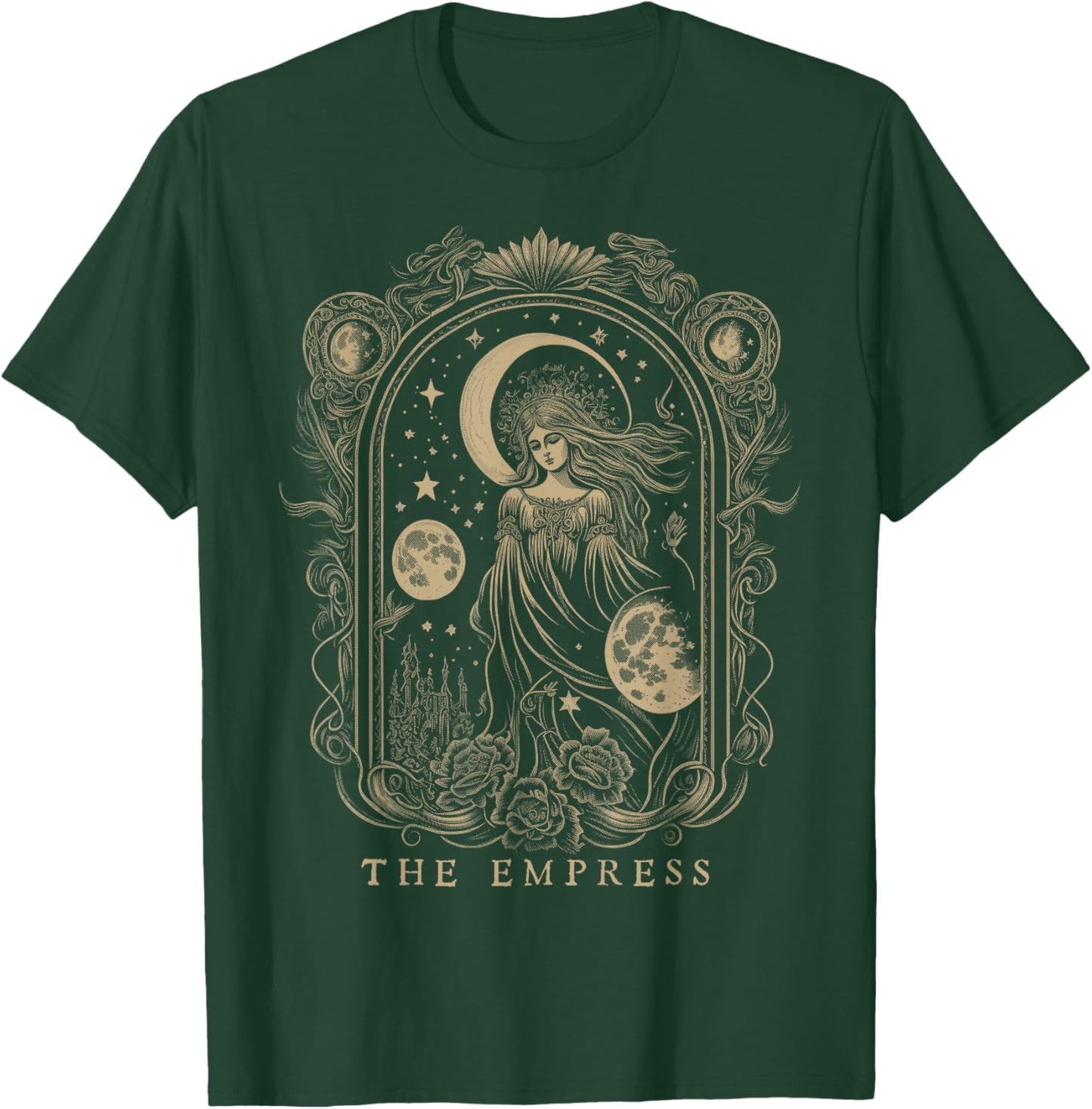 The Empress Tarot Card Goth Emo Occult Graphic Women Girls T-Shirt - T-Shirt | Forest