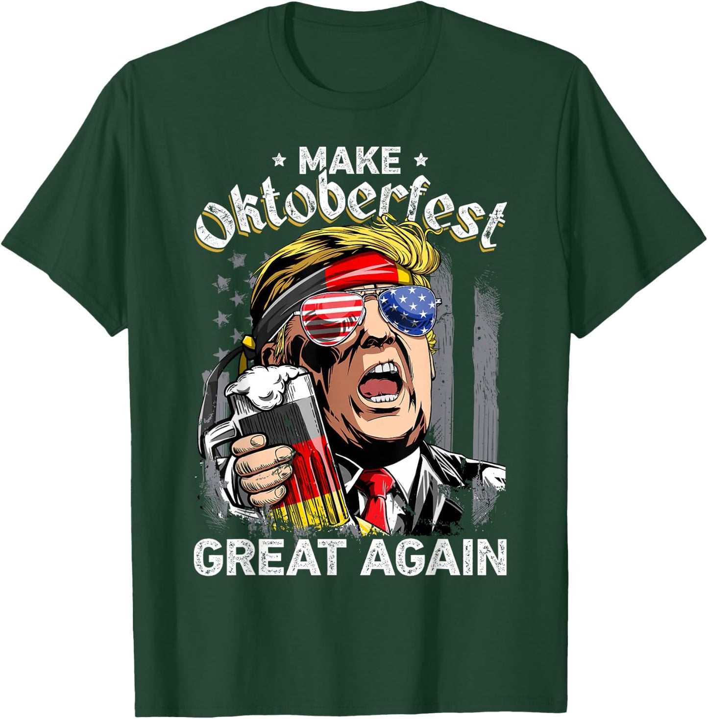 Make Oktoberfest Great Again Funny Trump Prost Beer Mug Men T-Shirt - T-Shirt | Forest