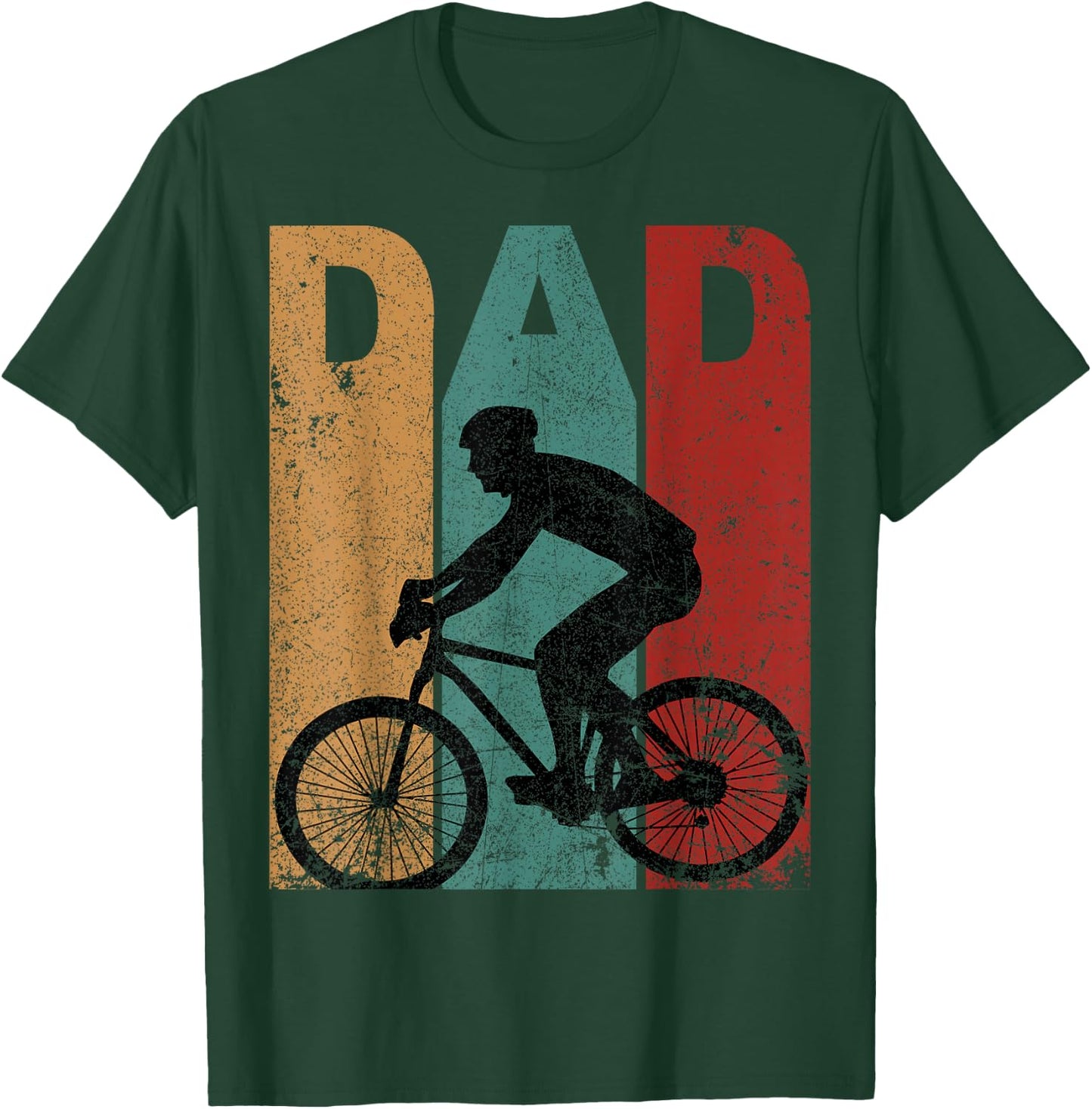 Vintage Bicycle Dad Cycling Cyclist Daddy Father's Day Gift T-Shirt - T-Shirt | Forest