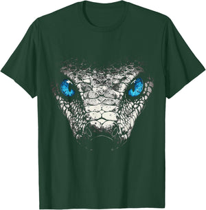 Snake Animal Motif Blue Eyes Art Snake T-Shirt - T-Shirt | Forest