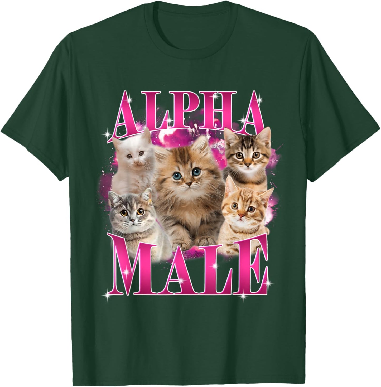 Funny Alpha Male Cat Shirt, Hilarious Cat Meme Cat Lovers T-Shirt - T-Shirt | Forest
