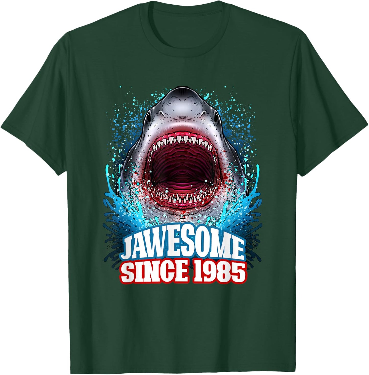 41st Birthday Jawesome Since 1985 Shark 41 Years Old T-Shirt - T-Shirt | Forest