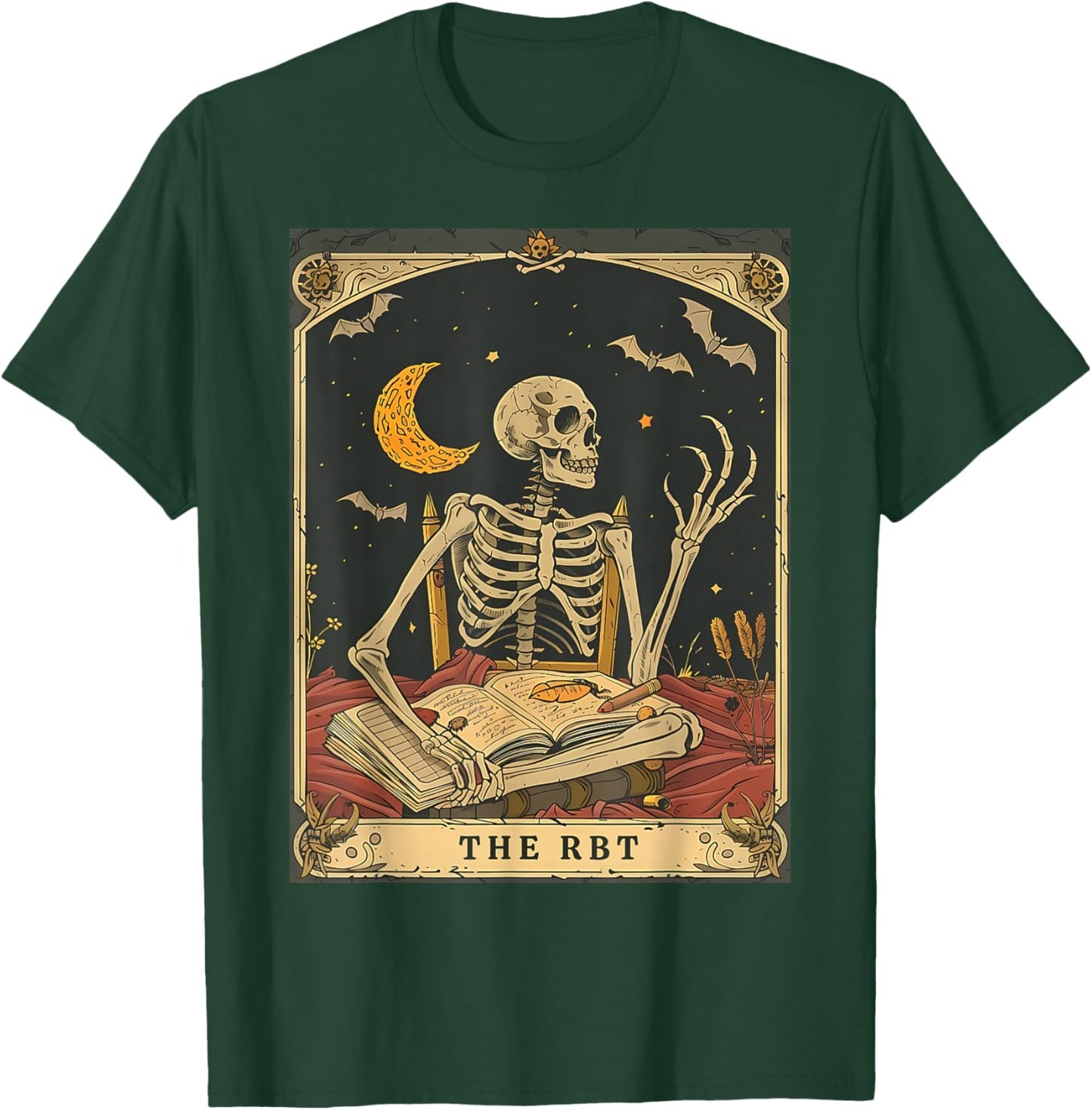 RBT Tarot Card Funny Skeleton Behavior Analyst Halloween T-Shirt - T-Shirt | Forest