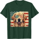 Patriotic Golden Retriever Dog Lover USA Flag 4th Of July Men Women Kids T-Shirt - T-Shirt | Forest