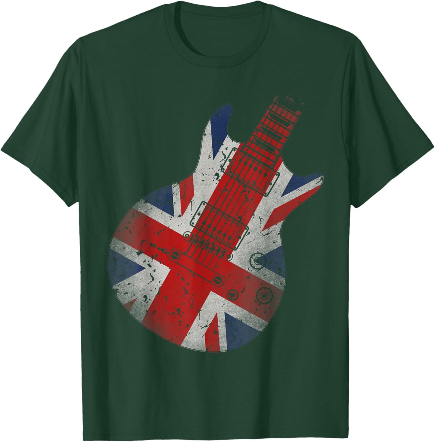 Guitar Union Jack T-Shirt - T-Shirt | Forest
