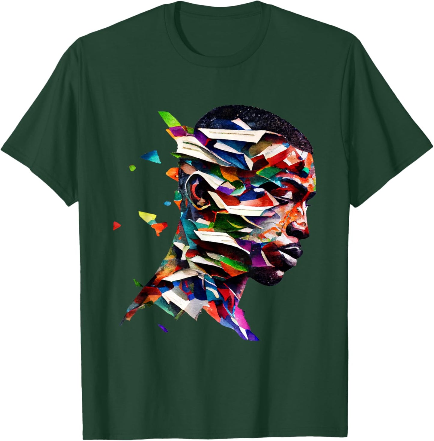 Black Man African Abstract Art Colorful Painting Melanin Fun T-Shirt - T-Shirt | Forest