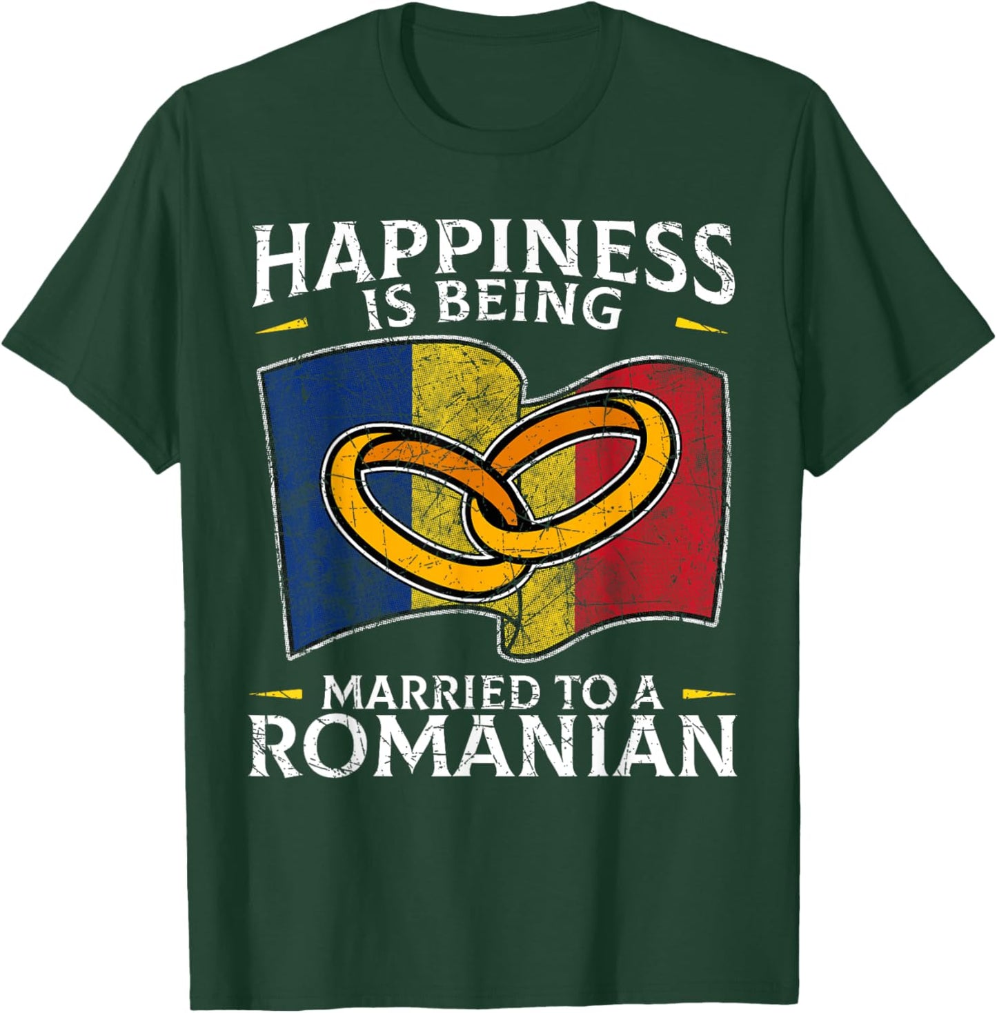 Romanian Wedding State of Romania Roots Married T-Shirt - T-Shirt | Forest