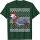 Xmas Bird Santa Hat African Grey Parrot Ugly Christmas T-Shirt - T-Shirt | Forest