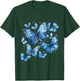 Blue Butterfly gardening Lepidoptera Lover Entomologist T-Shirt - T-Shirt | Forest