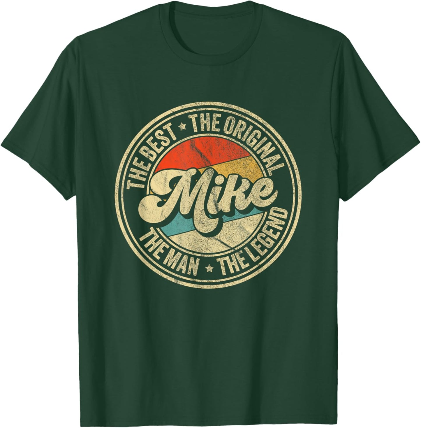 Retro Mike Name Saying Funny Mike T-Shirt - T-Shirt | Forest