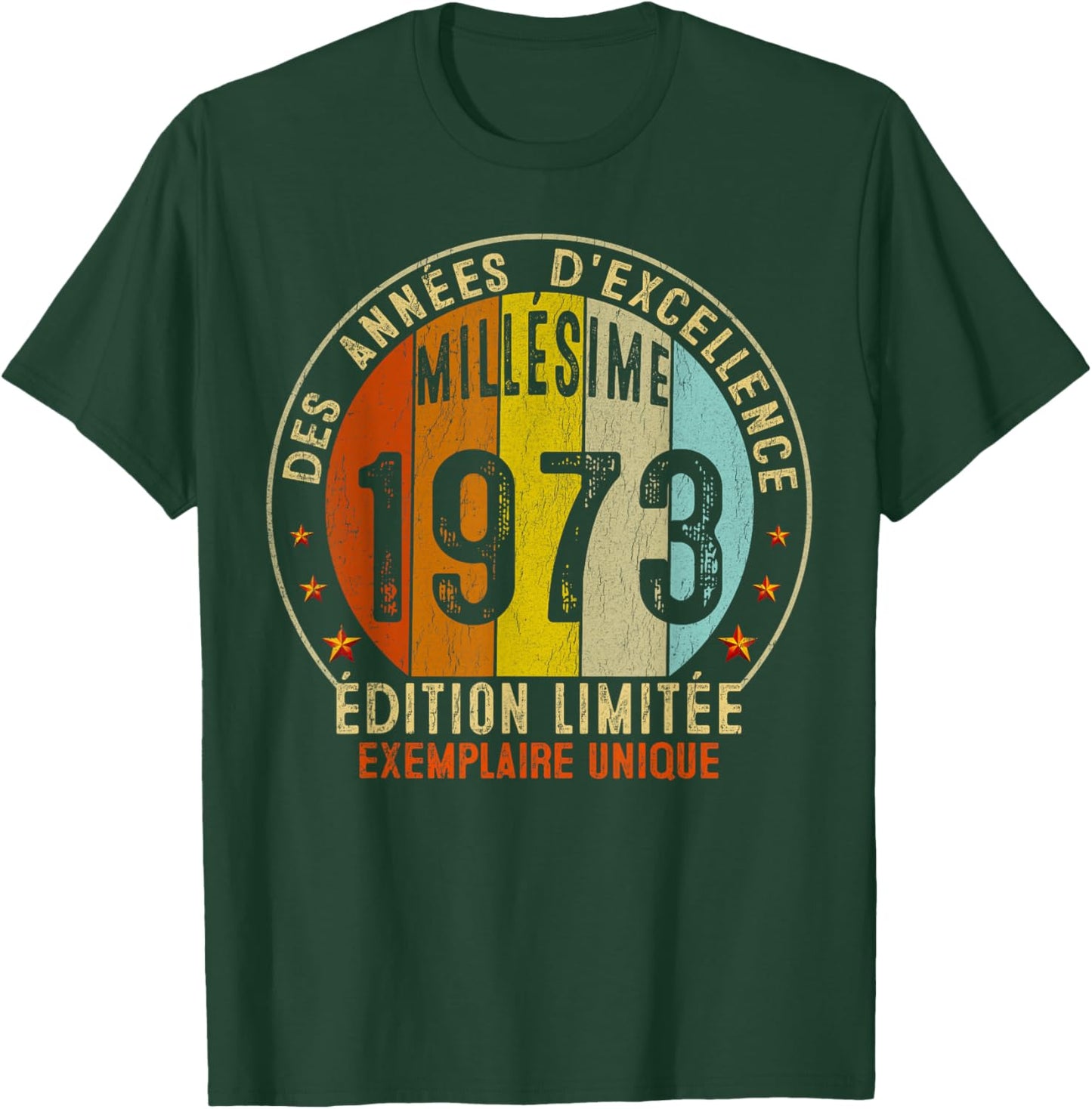 Vintage 1973 Gift 52 Years Man Birthday Humour , Black, S T-Shirt - T-Shirt | Forest