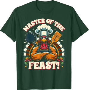 Master of the Feast – Thanksgiving Chef Turkey T-Shirt - T-Shirt | Forest