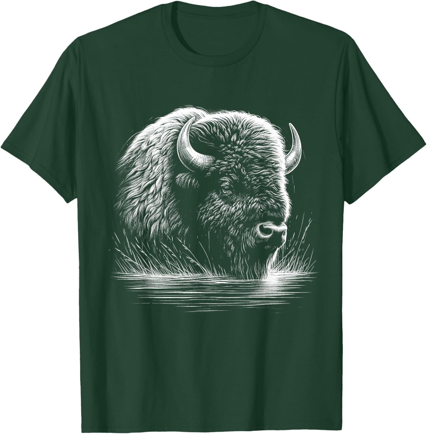 Bison Lover Art Design T-Shirt - T-Shirt | Forest