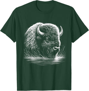Bison Lover Art Design T-Shirt - T-Shirt | Forest