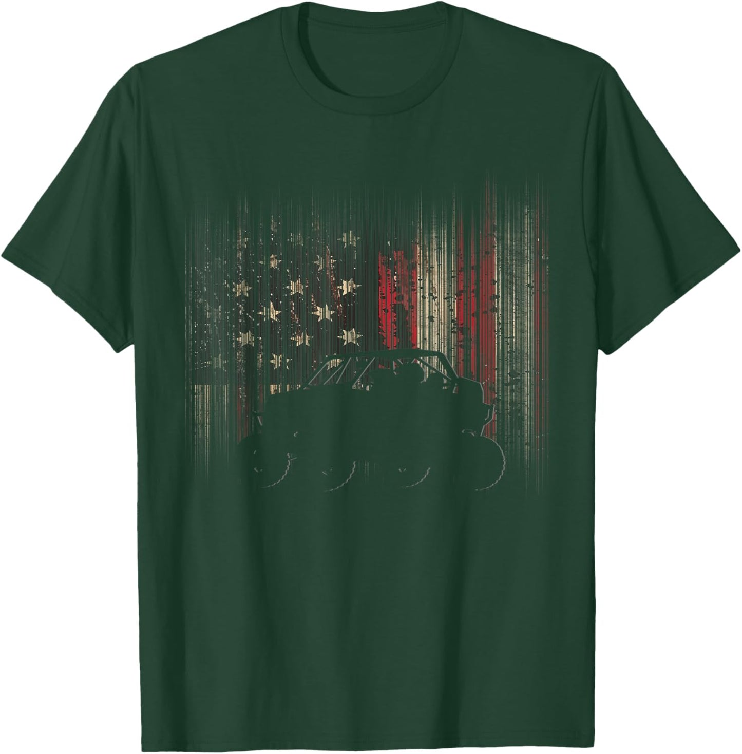 American Flag Off Roading QUAD ATV Apparel - QUAD ATV T-Shirt - T-Shirt | Forest