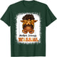 Black Women Multiple Sclerosis Awareness Messy Bun MS T-Shirt - T-Shirt | Forest