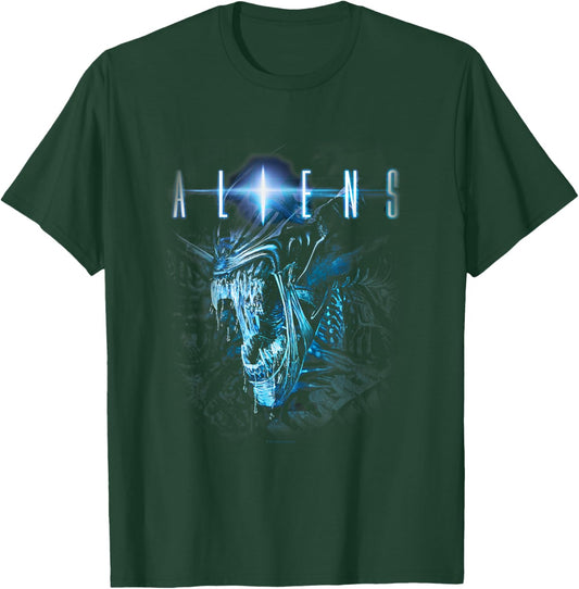 Aliens Iconic Epic Queen Xenomorph Angry Big Chest Portrait T-Shirt - T-Shirt | Forest
