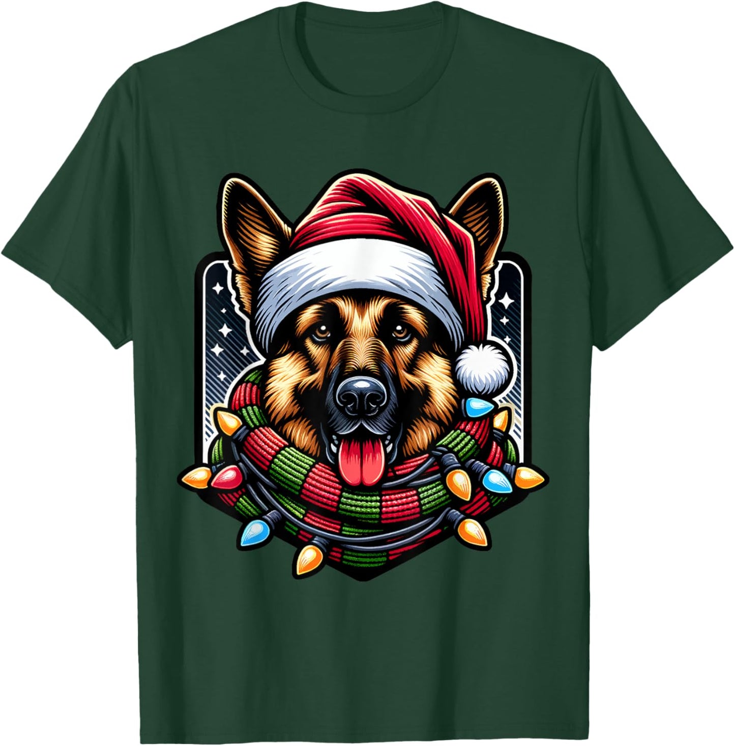 Christmas German Shepherd Xmas Shepherd Mom Dog Lover T-Shirt - T-Shirt | Forest