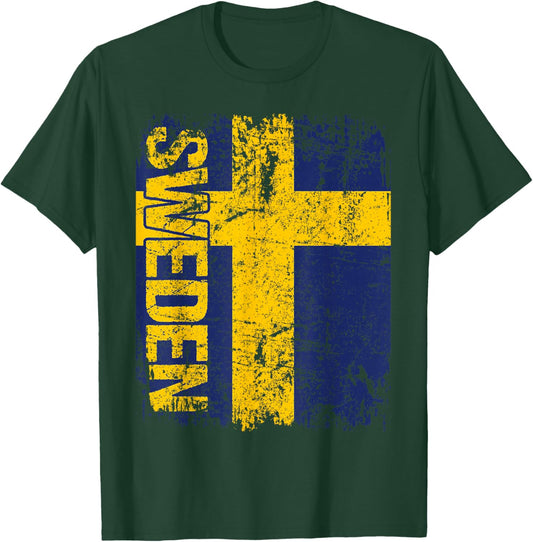 SCHWEDEN Flagge Damen Herren Kinder SCHWEDEN T-Shirt - T-Shirt | Forest
